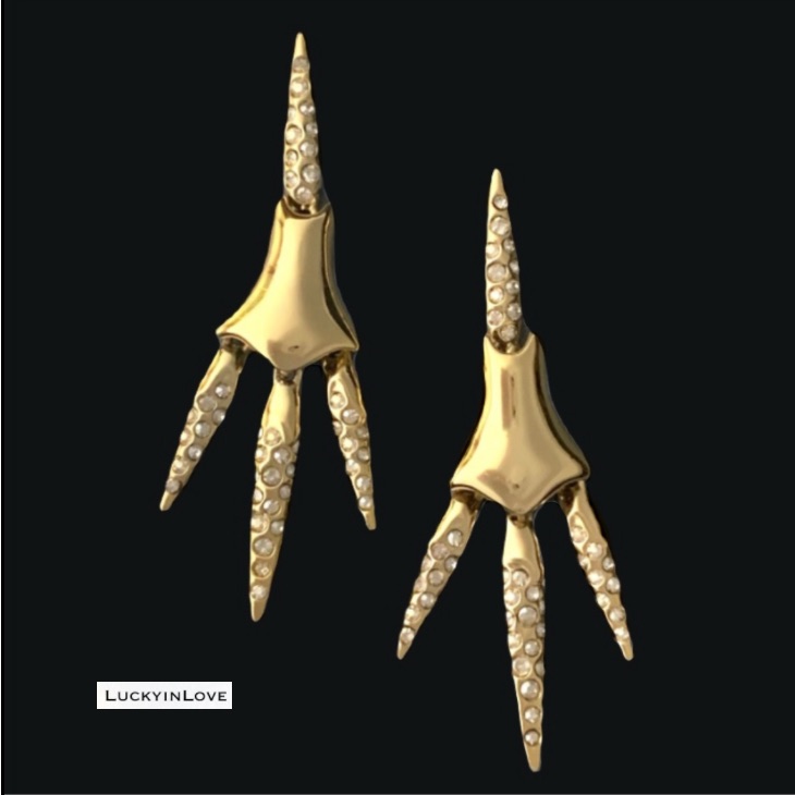 Alexis Bittar Rare Miss Havisham Swarovski Crystal Encrusted Drop Earrings
